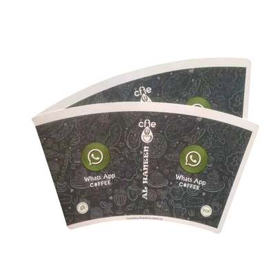 Colorful Printed Paper Cup Fans With PE Coated for Beverage China Higher Quality Good Price Paper Cup Fan