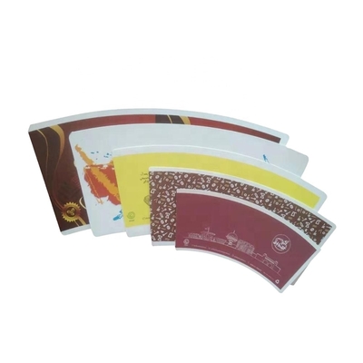 Colorful Printed Paper Cup Fans With PE Coated for Beverage China Higher Quality Good Price Paper Cup Fan