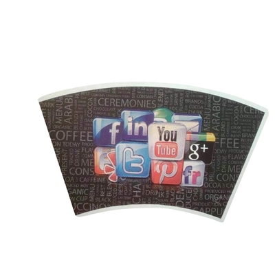 Colorful Printed Paper Cup Fans With PE Coated for Beverage China Higher Quality Good Price Paper Cup Fan