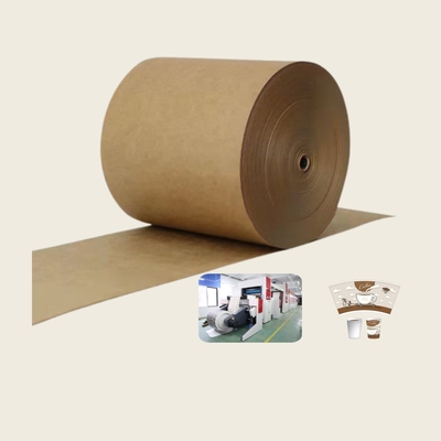 Best Selling Cup Fan Paper Jumbo Roll Recycled Raw Material Brown Kraft Paper Rolls for Paper Cups